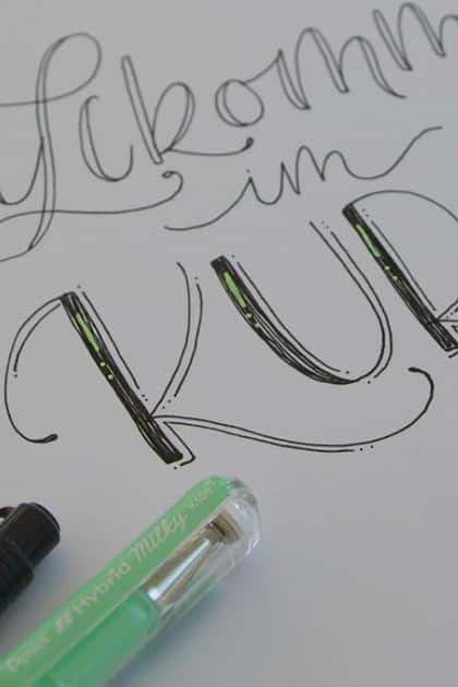 Lettering mit Schriftvarianten