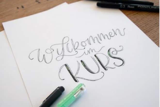 Schönschreiben mit Schriftvarianten